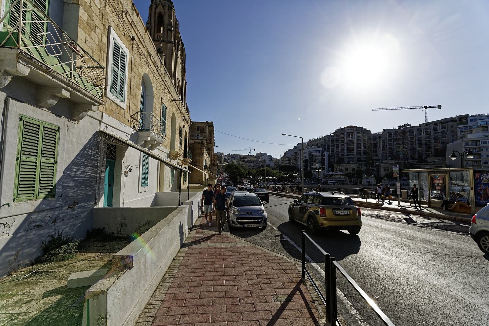 Seafront apartment blocks on Tower Road, Sliema, Malta