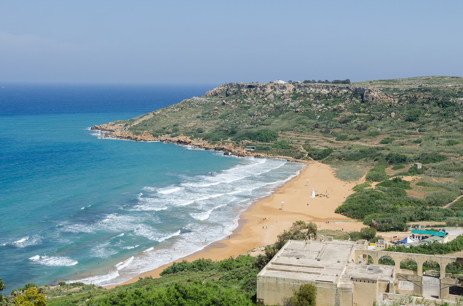 The red sands of Ramla Bay on Gozo, Malta